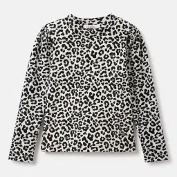 Elle Girls Black Poly Cotton Printed T-Shirt-image-33