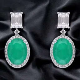 crash.club By CKC Elegant 925 Sterling Silver Emerald Drop Earrings-picture-47
