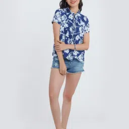 Zink London Blue Printed Top image 4