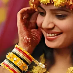 Zindura Set Of 2 Gold-Plated AD-Studded Bangles image 1