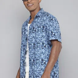 Aeropostale Opaque Printed Cuban Collar Casual Shirt-picture-19