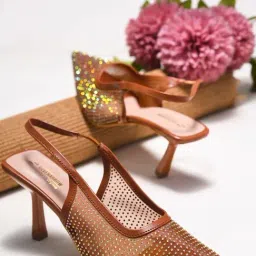 TRYME Women's Tan Sling Back Sandals-picture-32