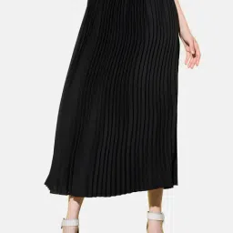 BUYNEWTREND Black A-Line Skirt-picture-20