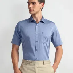 Arrow Blue Cotton Regular Fit Shirt-image-0