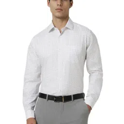 Van Heusen White Cotton Regular fit Geometric Shirts-picture-45