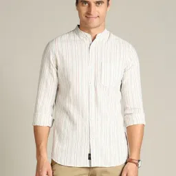 Dockers Beige Straight Fit Striped Shirt-picture-10