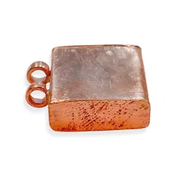 Johnson Tools 2.5X2.5 cm Plain Copper Rectangle Tabiz Pendant (Pack of 12) image 2