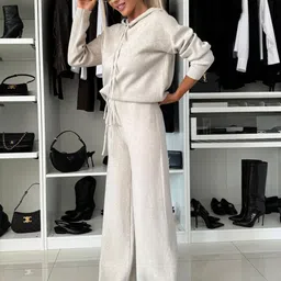 Mast & Harbour Hooded Sweatshirt With Trousers Co-Ords image 5