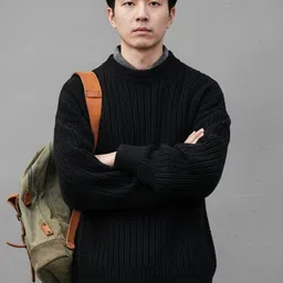 Mast & Harbour Men Ribbed Pullover image 2