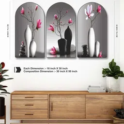 Livin'luxe Grey MDF Other Wall Paintings image 5