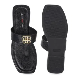 Bata Women Textured T-Strap Flats image 5