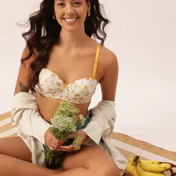 DressBerry Floral Bra Half Coverage Underwired Lightly Padded image 2