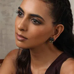 trueBrowns Brass-Plated Contemporary Studs Earrings-image-0