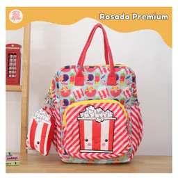 Rosada Candy Cane Light Weight Durable Box Backpack for School with Comfortable Cushion Padding and Handle | Waterproof Trendy and Spacious Kids Backpack | Unisex Stylish Bag for Kids Boys and Girls - 12 Inches-image-65
