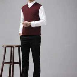 Van Heusen V-Neck Sleeveless Formal Pullover image 3