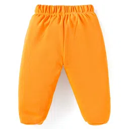 Doodle Poodle Interlock Cotton Knit Duck Printed Bootie Leggings Pack of 2-Orange & Light Blue image 3