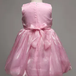 Mark & Mia Woven Sleeveless Party Dress with Floral Applique - Pink image 3