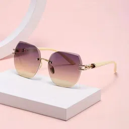 Leeway Women Pink Lens & Black Cateye Sunglasses with-picture-16