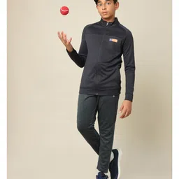 Technosport Knit Full Sleeves Solid Sun Protection & Breathable Windcheater Sports Jacket - Black image 5