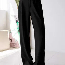 CILIMILI Women Relaxed Straight Leg High-Rise Non Iron Trousers-picture-28