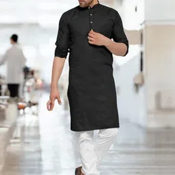ANUJ FASHION Men Blended Straight Kurtas-image-75