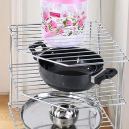 IVAZA Metal Storage Corner Stand Multi Utility Shelf Kitchen Rack-picture-48