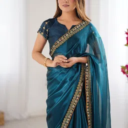 Mitera Embroidered Pure Chiffon Saree-picture-36