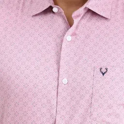 Allen Solly Pink Cotton Slim Fit Printed Shirt image 4