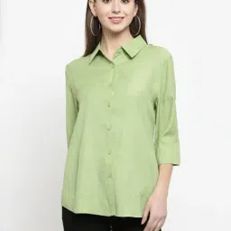 Global Republic Green Regular Fit Shirt-image-58
