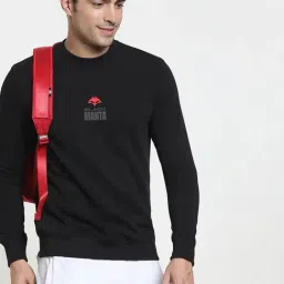 Bewakoof Men's Black Graphic Print  Sweatshirt-picture-12