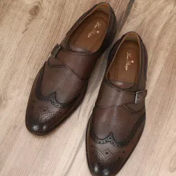 Louis Philippe Men's Brown Monk Shoes-image-32