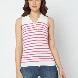Vero Moda White & Pink Striped Top-picture-16