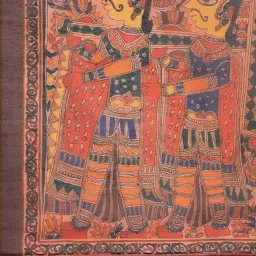 Silk Land Peach Printed Saree With Unstitched Blouse image 4