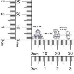 crash.club by CKC Sterling Silver Triple Round Cut Stud Earrings for Women image 4