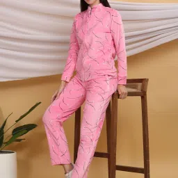 Sweet Dreams Pink Printed Sweatshirt Track Pants Set image 4