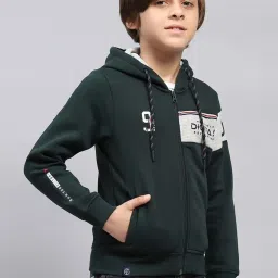 Monte Carlo Boys Green Printed Full Sleeves Sweatshirts & Hoodies image 4