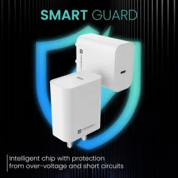 Portronics Adapto 25W Super Fast Type C Adaptor with PPS Protection,Fast Charging Adaptor (White) image 4
