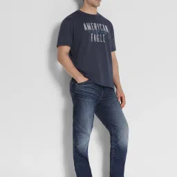 American Eagle Men Navy Logo Graphic T-Shirt image 4