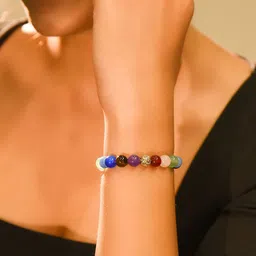 Astrotalk Unisex Crystals Beaded Elasticated Bracelet image 4