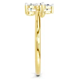 Sparkles 14k (585) Yellow Gold Lab Grown Diamond 0.57 CT Luminous Lily Promise Ring image 4