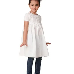 Fabindia Kids White Printed Kurta image 4