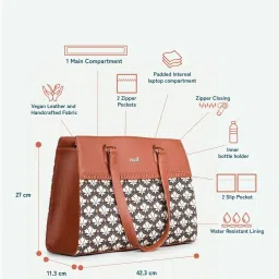 ZOUK Bidri Kaiser Printed Tote Handbag image 4