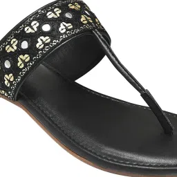 Shoetopia Kids Black T-Strap Sandals image 4