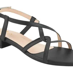 Shoetopia Kids Black Cross Strap Sandals image 4