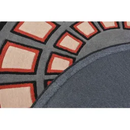 Presto Orange & Grey Wool Hand Tufted Carpet image 4