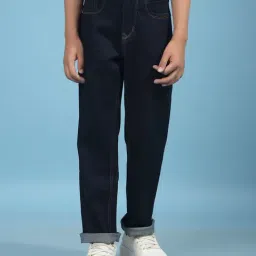 Crimsoune Club Boys Blue Straight Fit Jeans-image-3