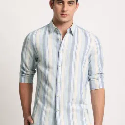 The Bear House Multicolored Slim Fit Striped Shirt-picture-27
