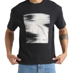 Calvin Klein Black Cotton Comfort Fit Printed T-Shirt-picture-18