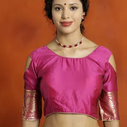 SHADOW & SAINING Woven Design Zari Banarasi Saree image 4