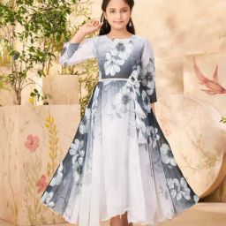 Aarika Girls Multicolor Printed Party Gown-picture-31